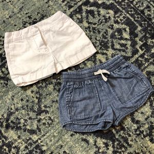 Two pair of Crewcuts shorts size toddler 3